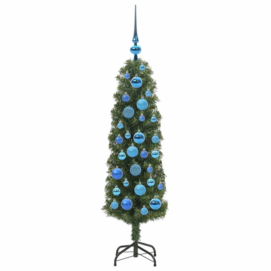 Kunstig juletre med 150 LED grønn 120 cm PVC og stål og plast