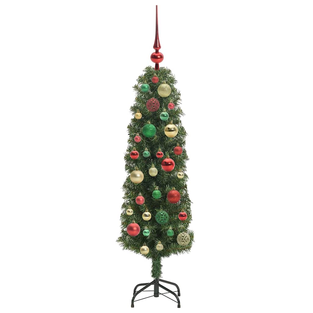 Kunstig juletre med 150 LED grønn 120 cm PVC og stål og plast