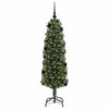 Kunstig juletre med 150 LED grønn 150 cm PVC og stål og plast
