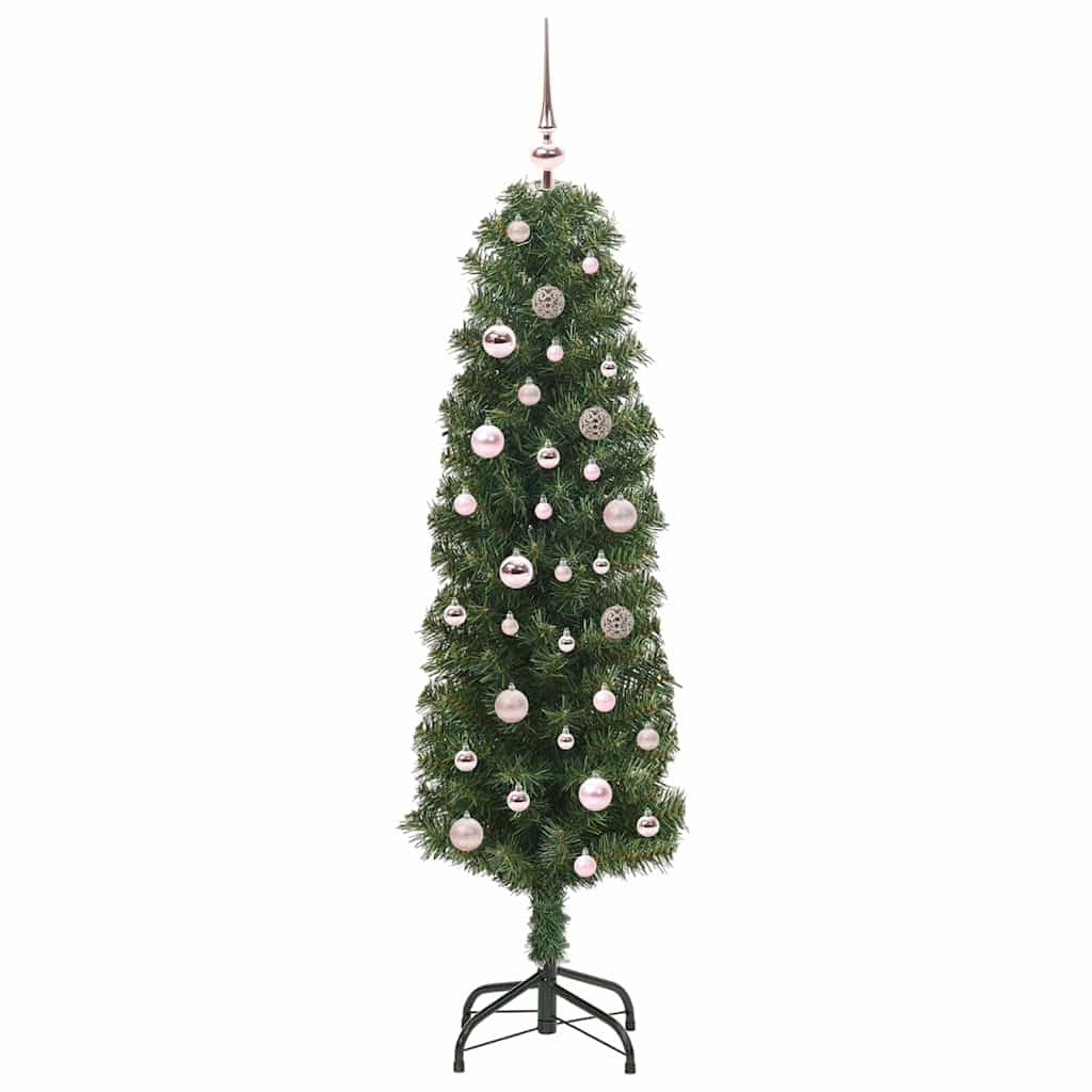 Kunstig juletre med 150 LED grønn 150 cm PVC og stål og plast