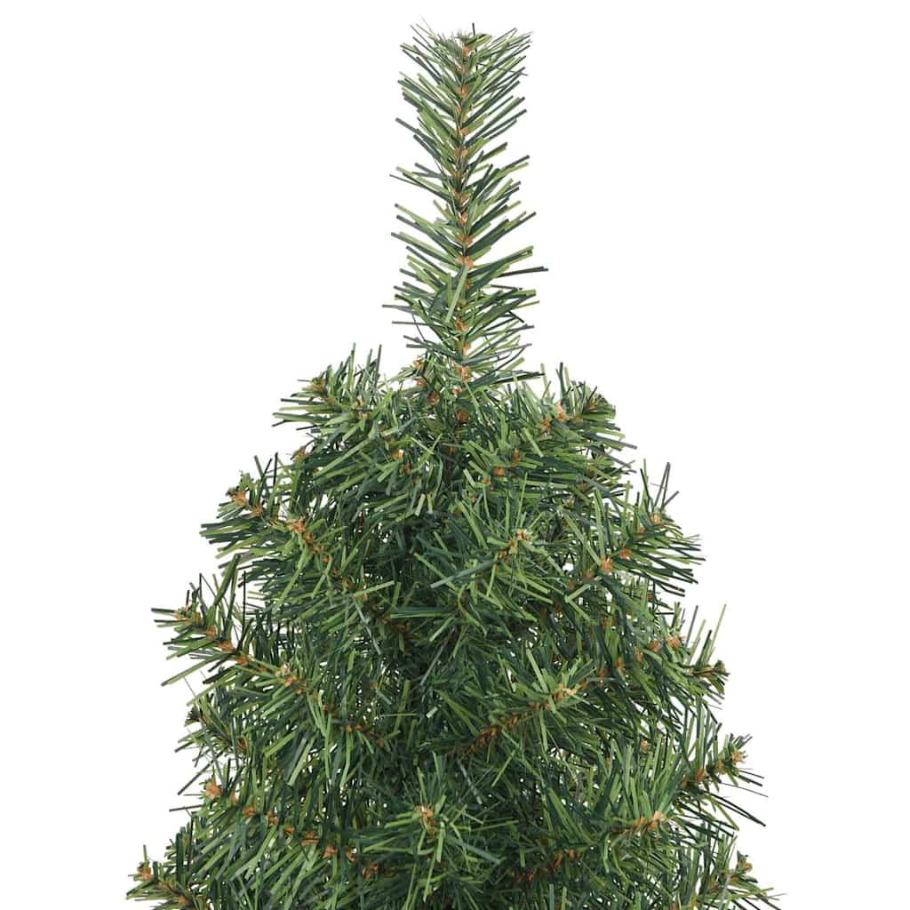 Kunstig juletre med 150 LED grønn 150 cm PVC og stål og plast vidaXL