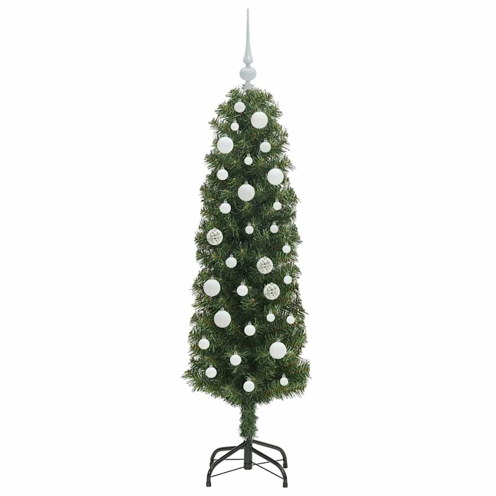 Kunstig juletre med 150 LED grønn 150 cm PVC og stål og plast