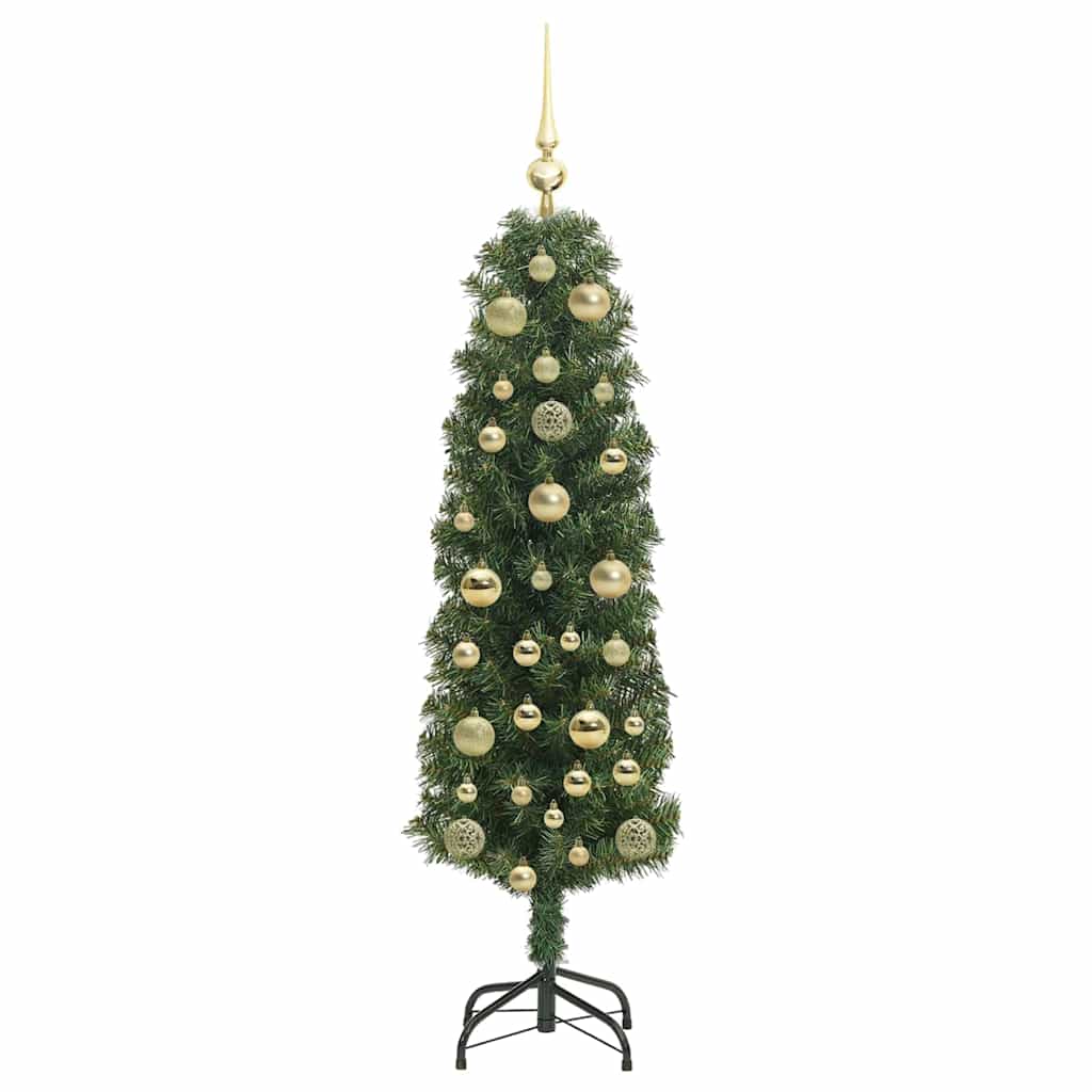 Kunstig juletre med 150 LED grønn 150 cm PVC og stål og plast