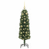 Kunstig juletre med 150 LED grønn 150 cm PVC og stål og plast