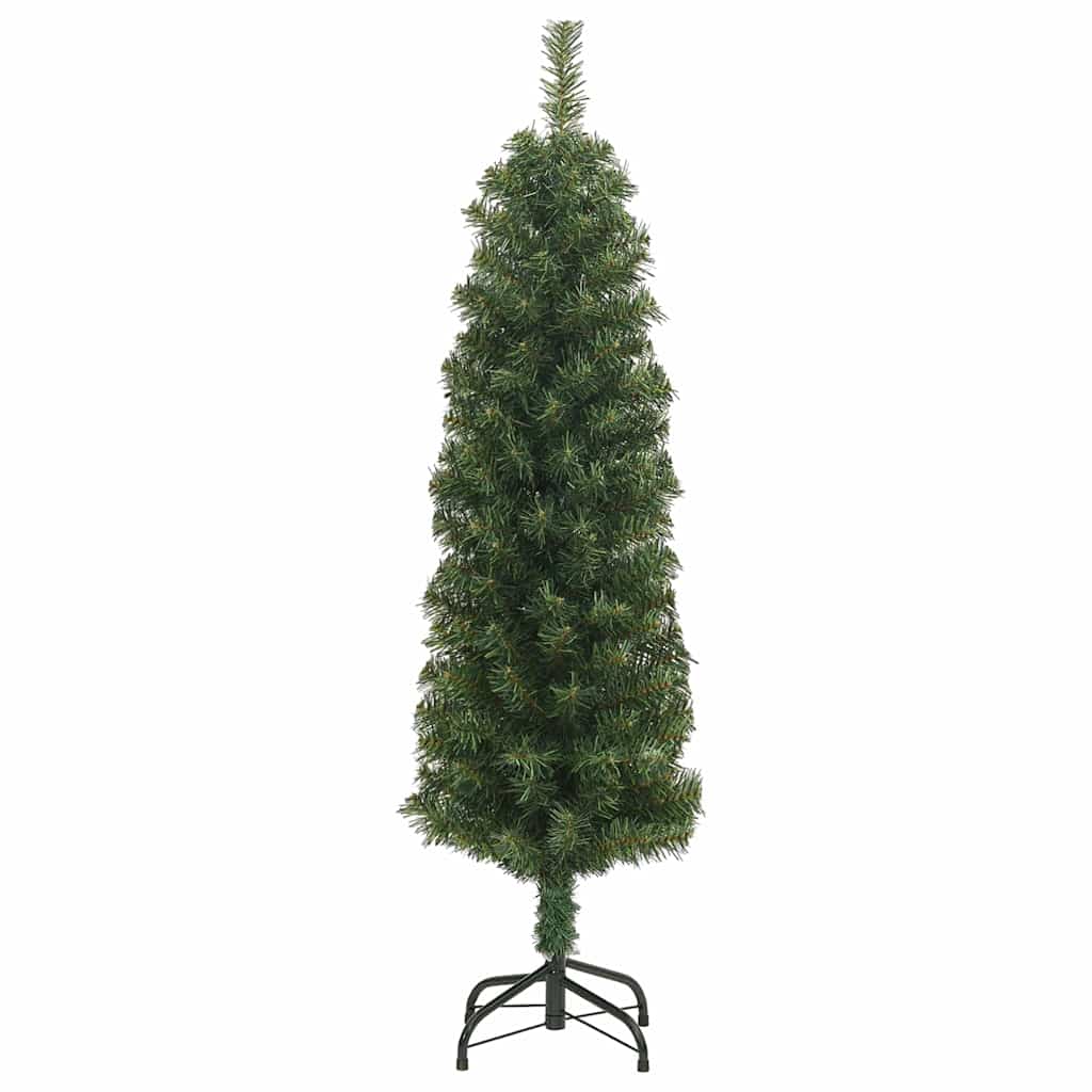 Kunstig juletre med 150 LED grønn 150 cm PVC og stål og plast vidaXL