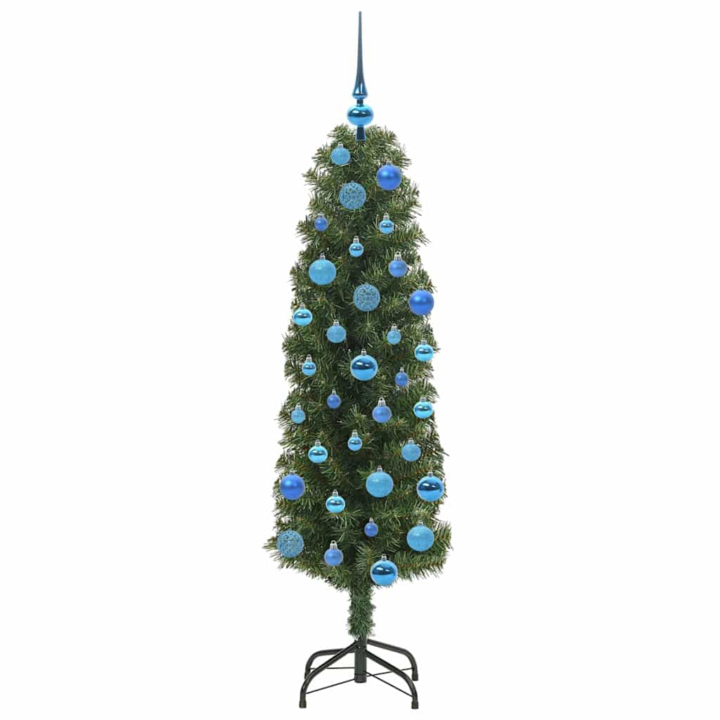 Kunstig juletre med 150 LED grønn 150 cm PVC og stål og plast