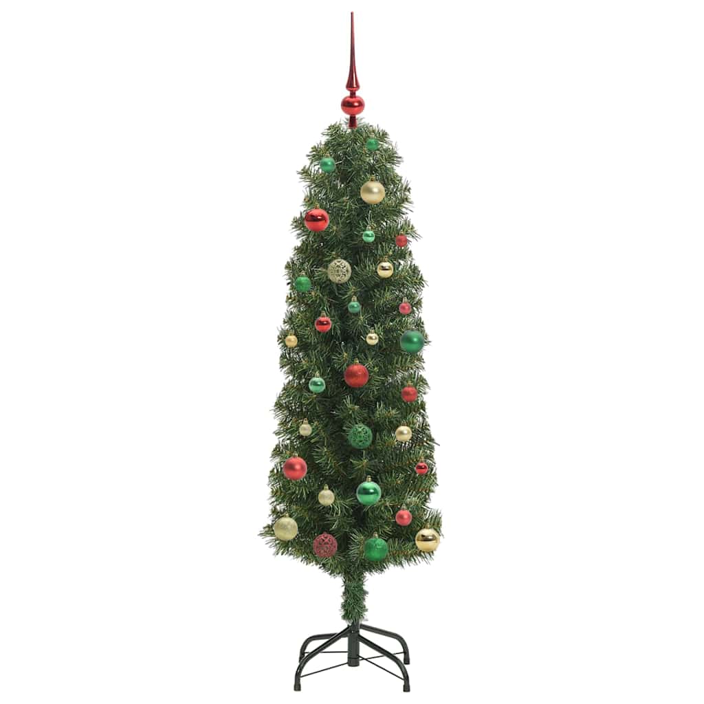 Kunstig juletre med 150 LED grønn 150 cm PVC og stål og plast