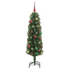 Kunstig juletre med 150 LED grønn 150 cm PVC og stål og plast