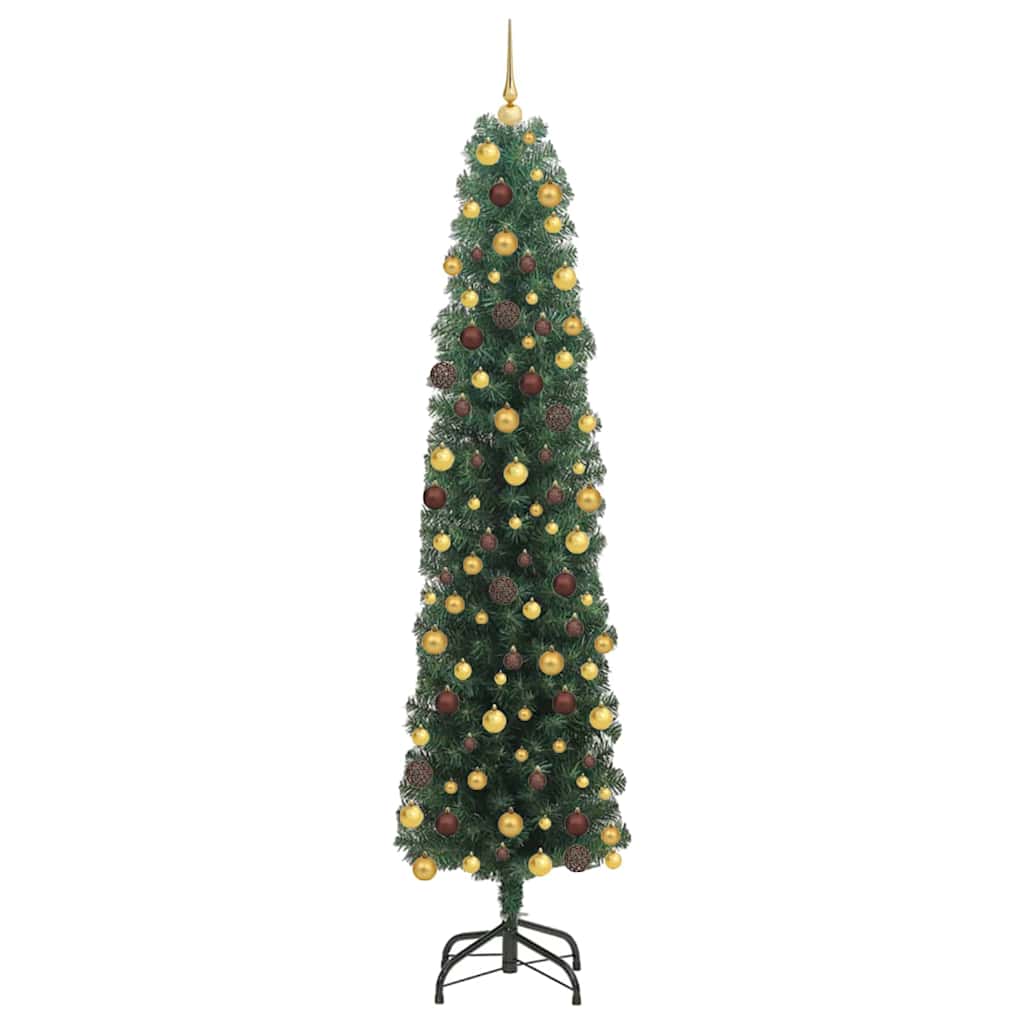 Kunstig juletre med 300 LED grønn 180 cm PVC og stål og plast