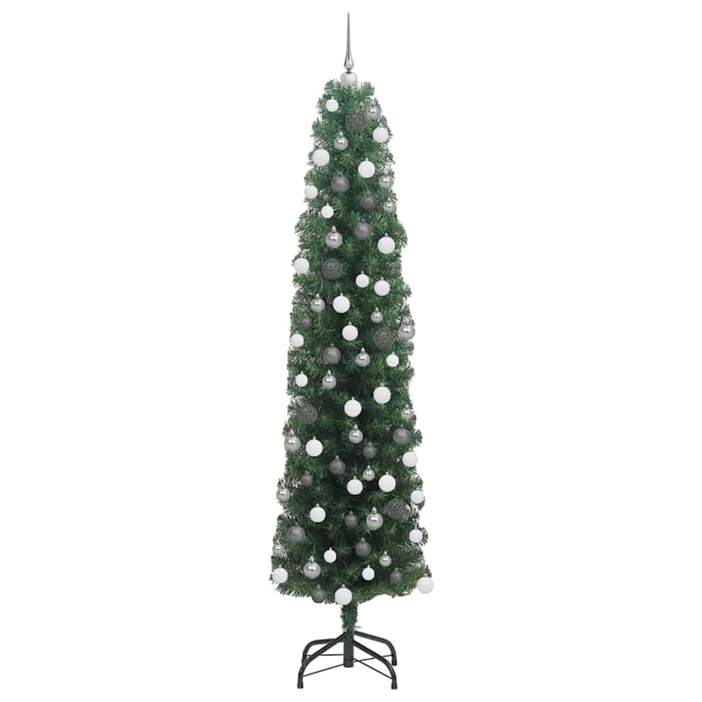 Kunstig juletre med 300 LED grønn 180 cm PVC og stål og plast