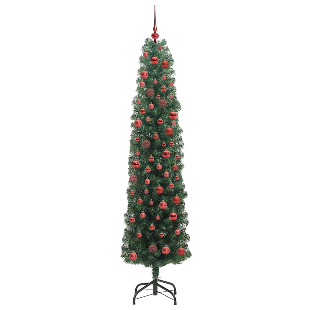 Kunstig juletre med 300 LED grønn 180 cm PVC og stål og plast