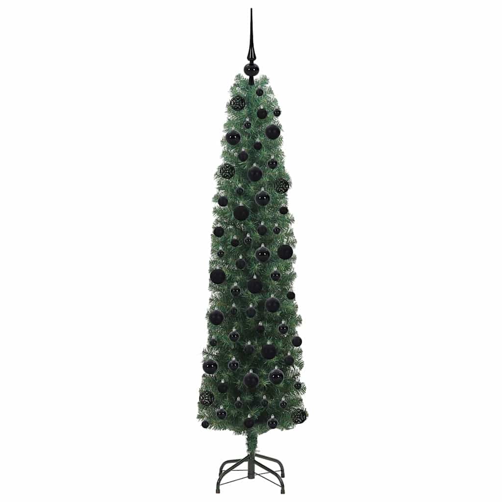 Kunstig juletre med 300 LED grønn 180 cm PVC og stål og plast