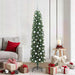 Kunstig juletre med 300 LED grønn 180 cm PVC og stål og plast