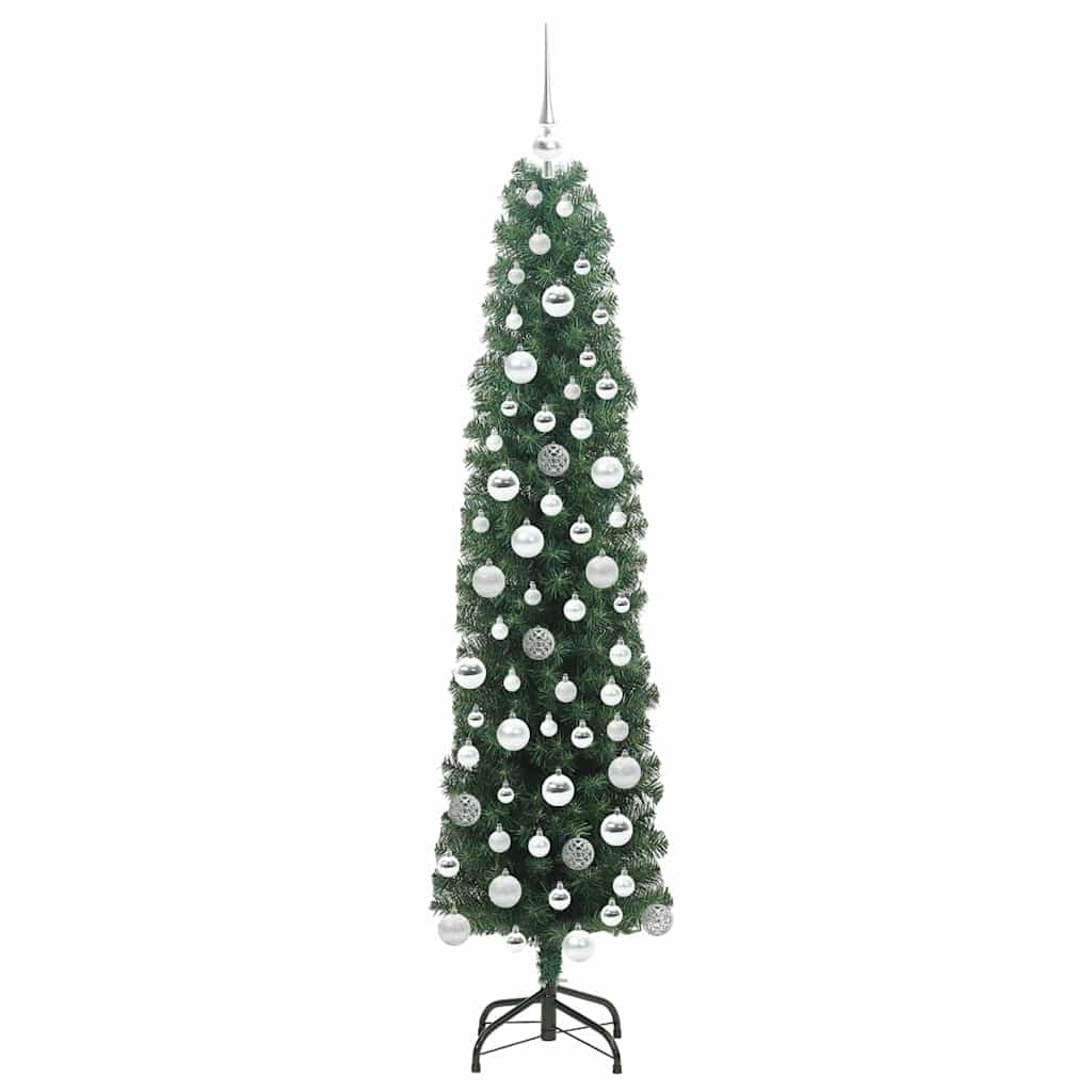 Kunstig juletre med 300 LED grønn 180 cm PVC og stål og plast