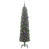 Kunstig juletre med 300 LED grønn 180 cm PVC og stål og plast