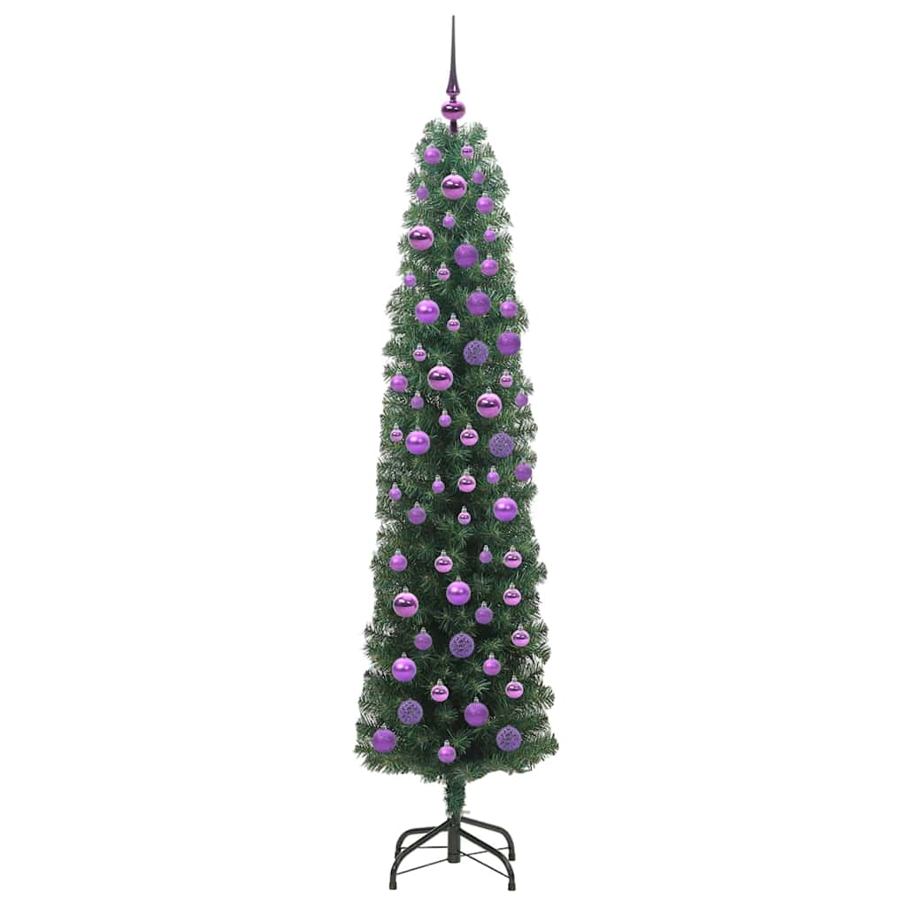 Kunstig juletre med 300 LED grønn 180 cm PVC og stål og plast