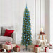 Kunstig juletre med 300 LED grønn 180 cm PVC og stål og plast