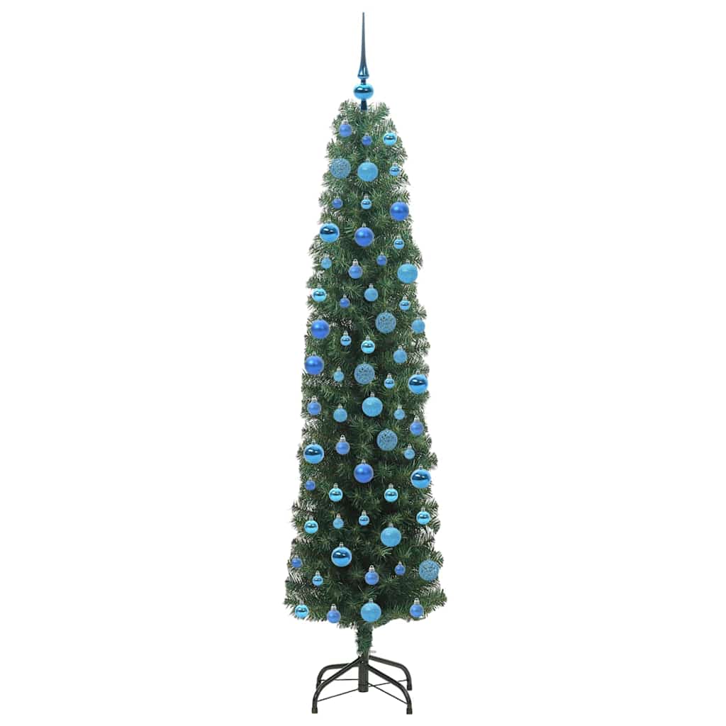 Kunstig juletre med 300 LED grønn 180 cm PVC og stål og plast