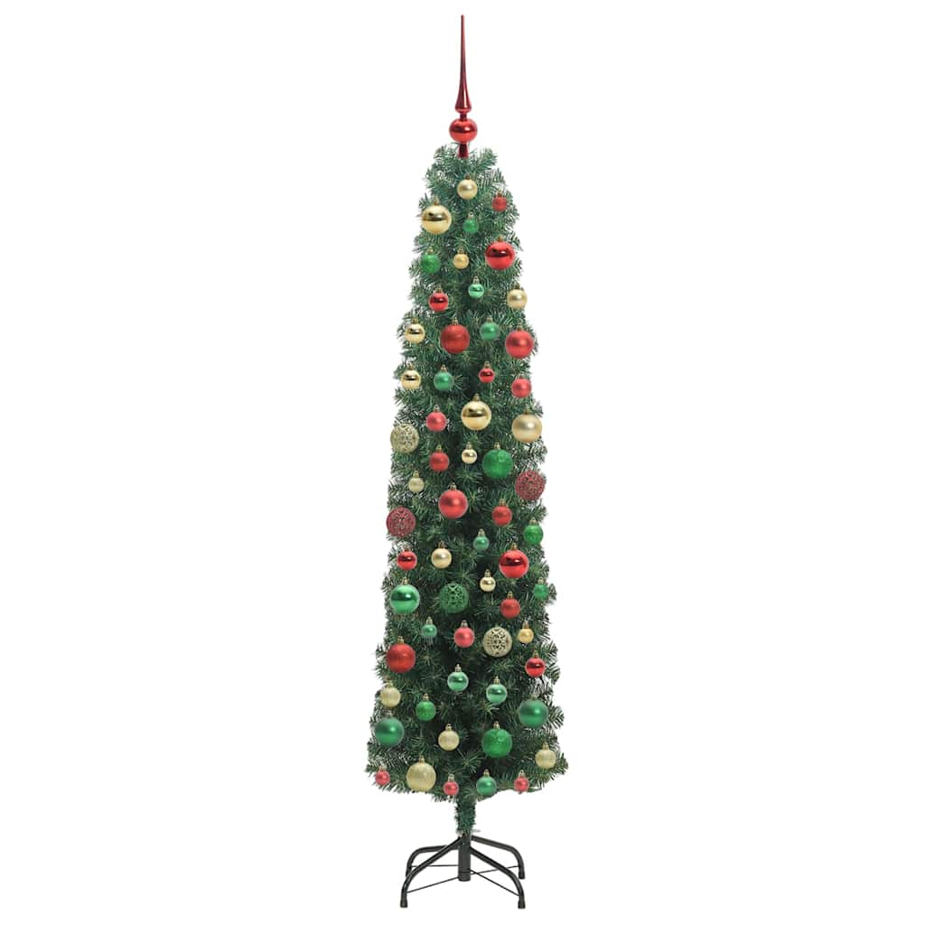 Kunstig juletre med 300 LED grønn 180 cm PVC og stål og plast