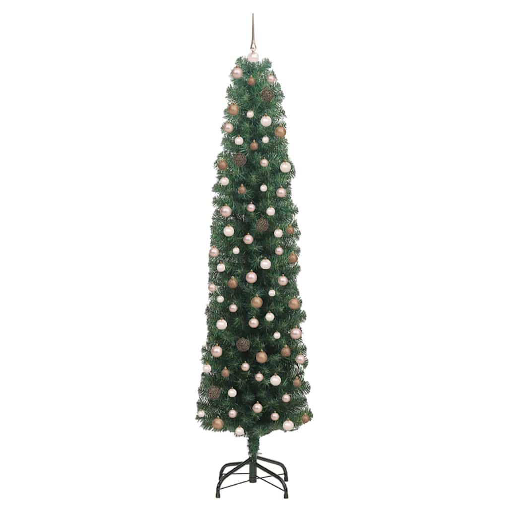 Kunstig juletre med 300 LED grønn 210 cm PVC og stål og plast