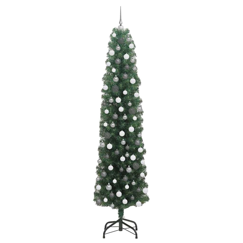 Kunstig juletre med 300 LED grønn 210 cm PVC og stål og plast