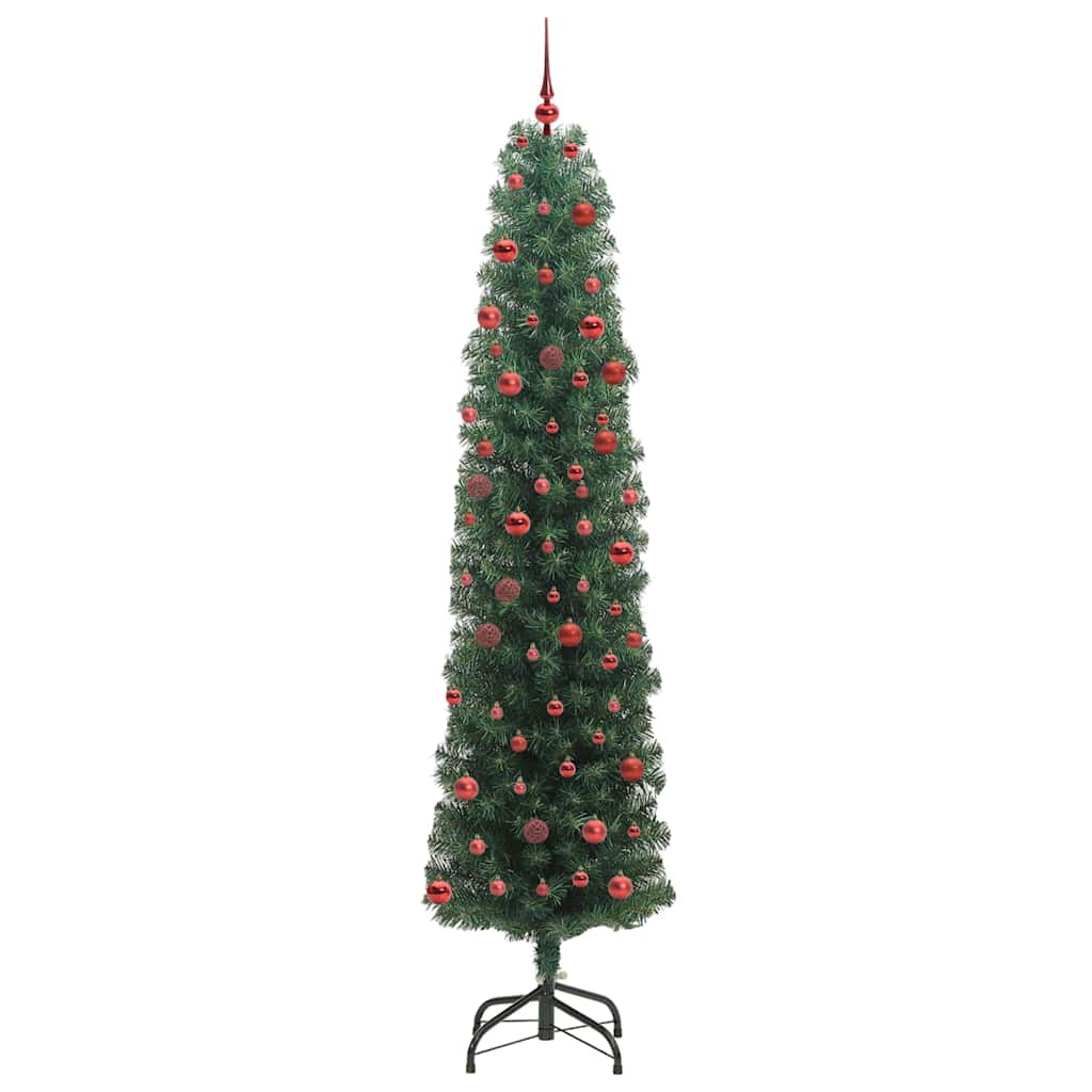 Kunstig juletre med 300 LED grønn 210 cm PVC og stål og plast