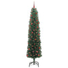 Kunstig juletre med 300 LED grønn 210 cm PVC og stål og plast