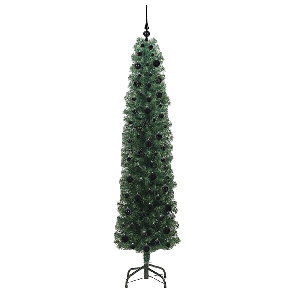 Kunstig juletre med 300 LED grønn 210 cm PVC og stål og plast