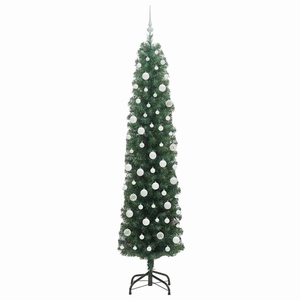 Kunstig juletre med 300 LED grønn 210 cm PVC og stål og plast