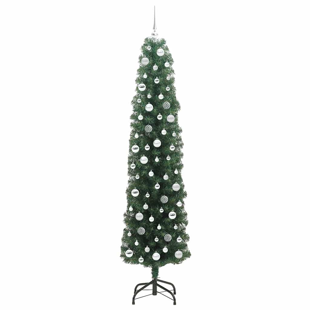 Kunstig juletre med 300 LED grønn 210 cm PVC og stål og plast