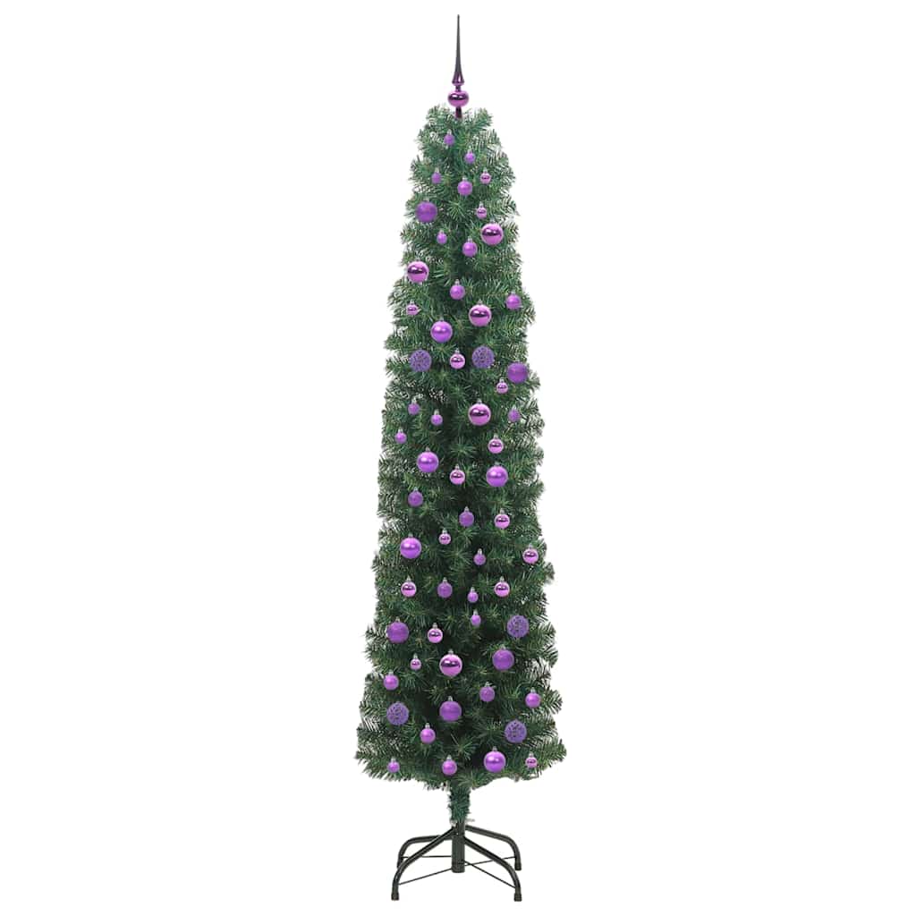 Kunstig juletre med 300 LED grønn 210 cm PVC og stål og plast