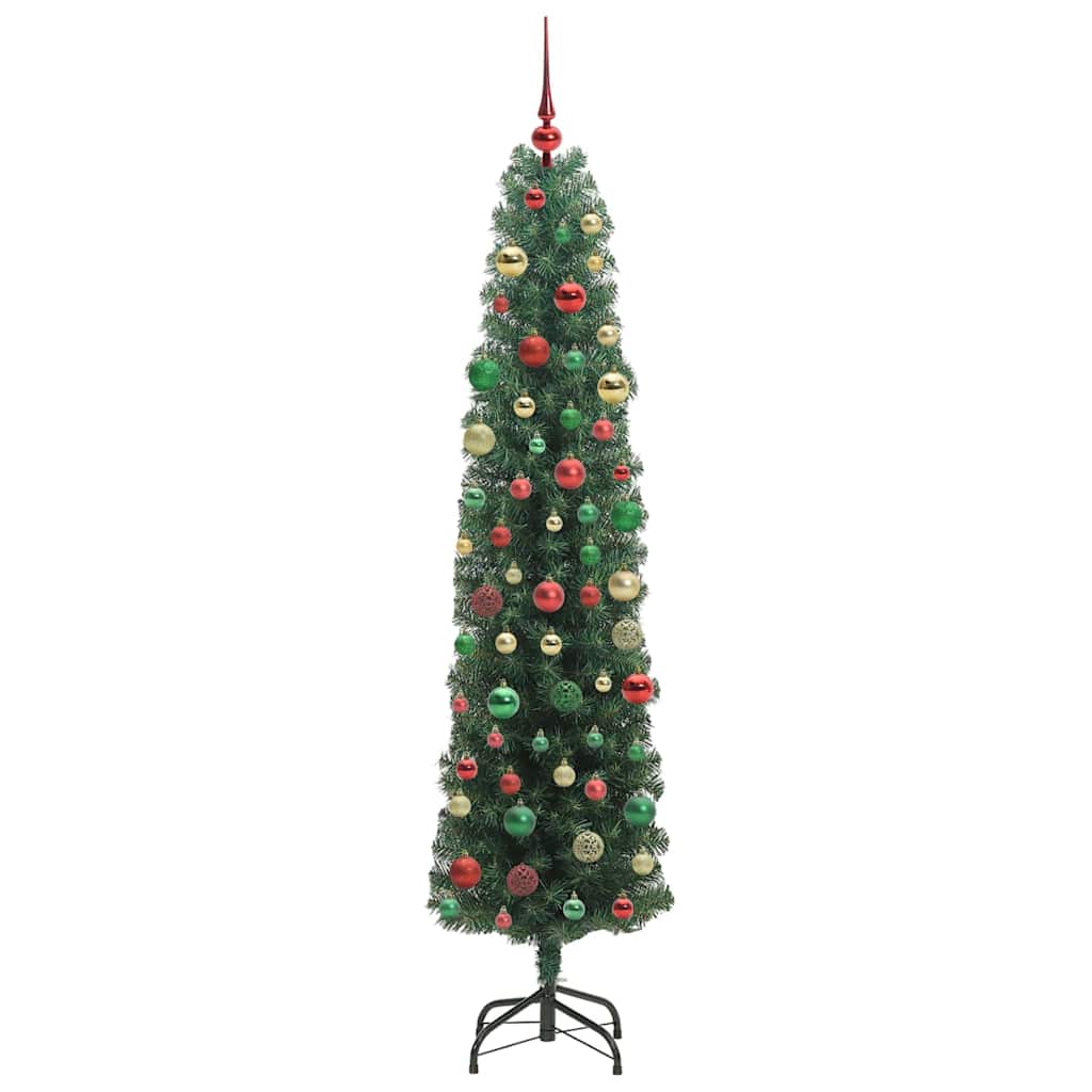 Kunstig juletre med 300 LED grønn 210 cm PVC og stål og plast