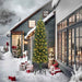 Kunstig juletre med 300 LED grønn 240 cm PVC og stål og plast
