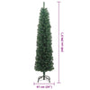 Kunstig juletre med 300 LED grønn 240 cm PVC og stål og plast