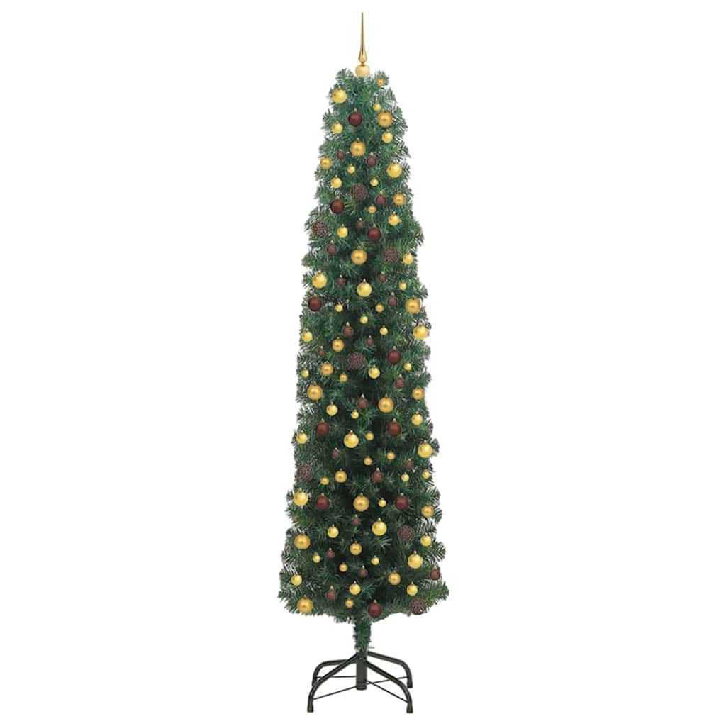 Kunstig juletre med 300 LED grønn 240 cm PVC og stål og plast