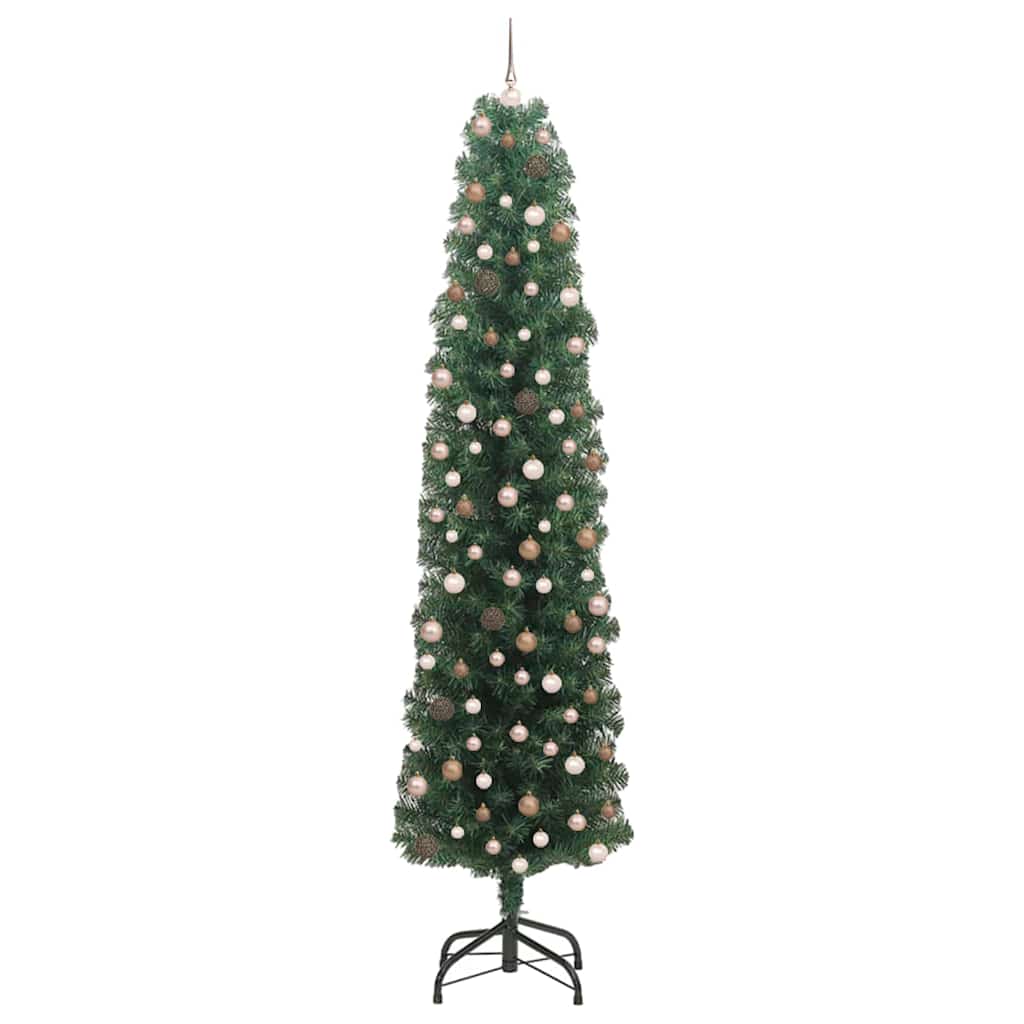 Kunstig juletre med 300 LED grønn 240 cm PVC og stål og plast