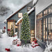 Kunstig juletre med 300 LED grønn 240 cm PVC og stål og plast