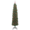 Kunstig juletre med 300 LED grønn 240 cm PVC og stål og plast