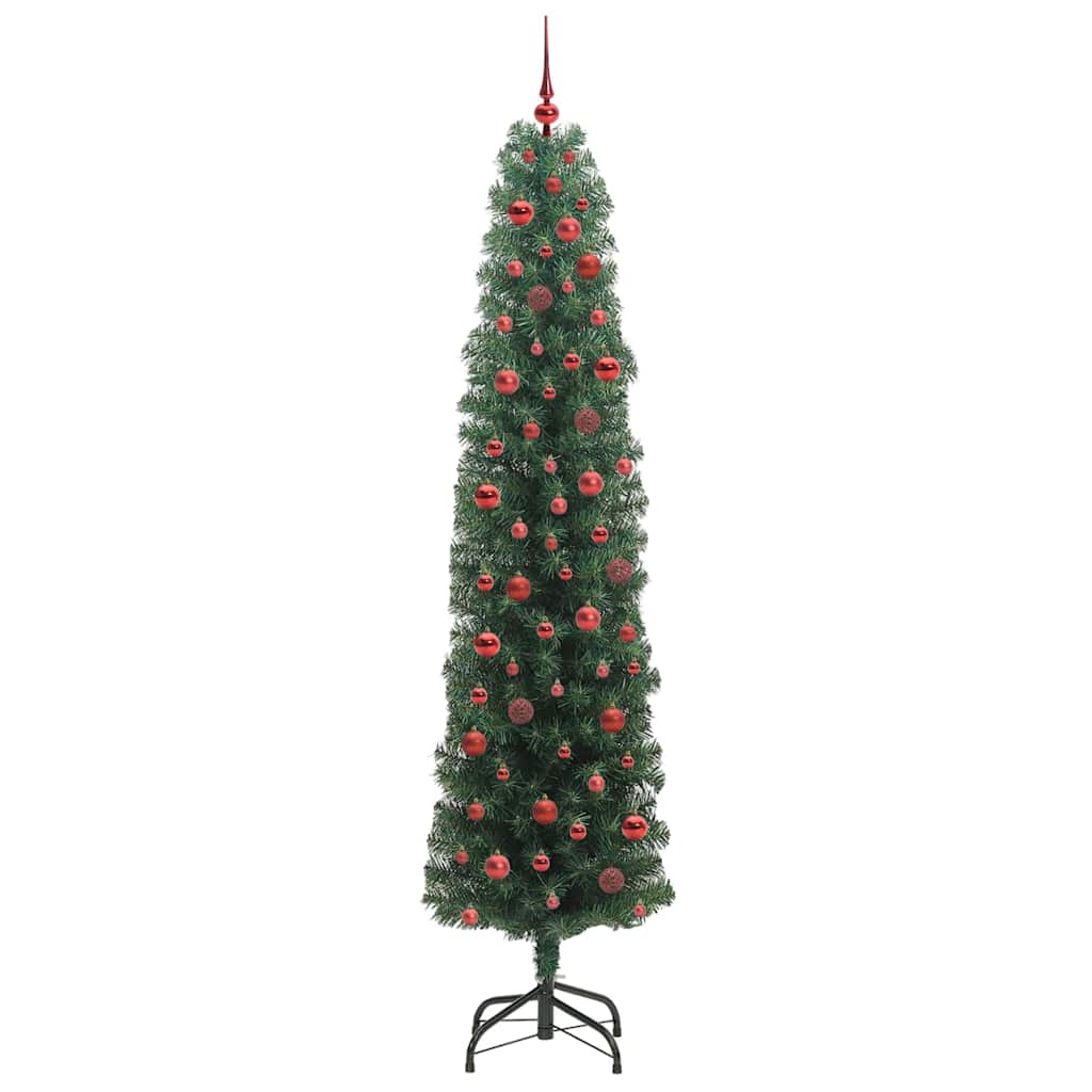 Kunstig juletre med 300 LED grønn 240 cm PVC og stål og plast