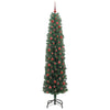 Kunstig juletre med 300 LED grønn 240 cm PVC og stål og plast