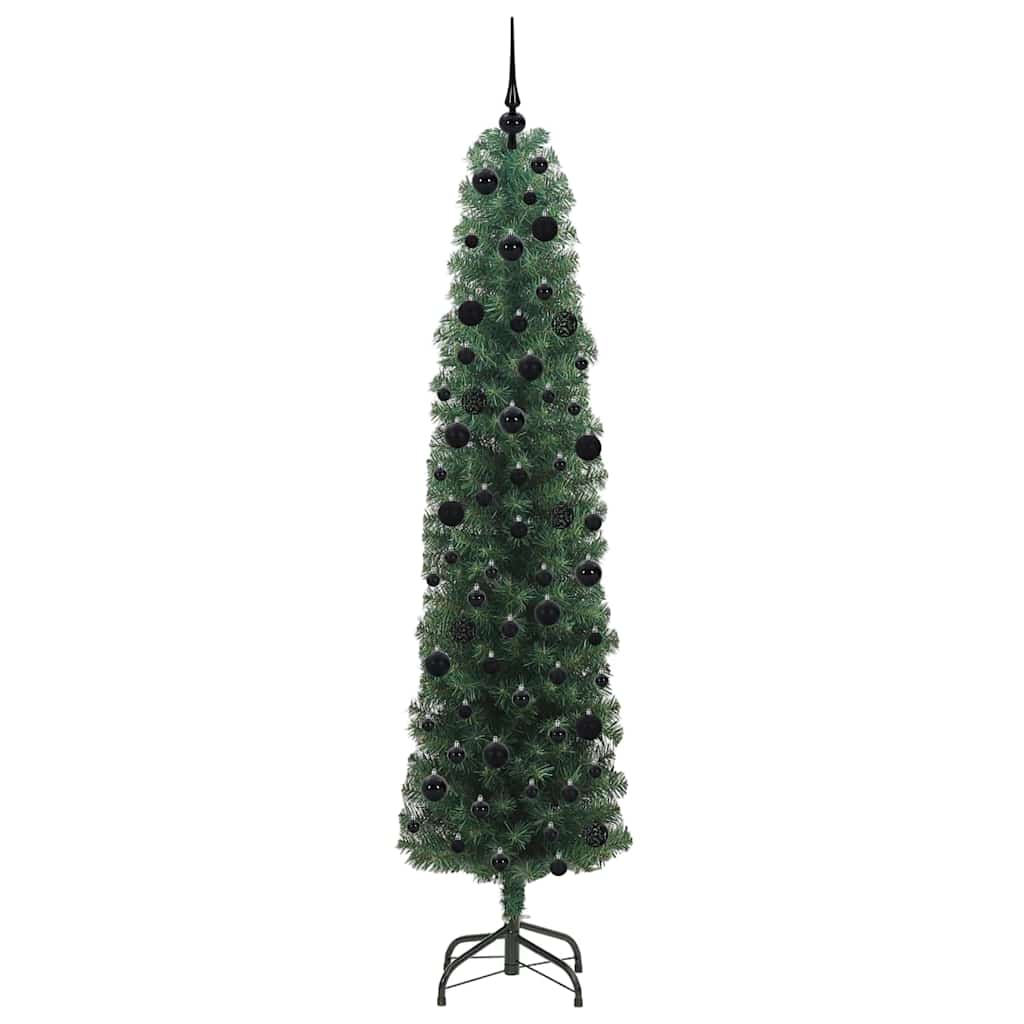 Kunstig juletre med 300 LED grønn 240 cm PVC og stål og plast vidaXL