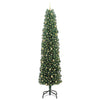 Kunstig juletre med 300 LED grønn 240 cm PVC og stål og plast