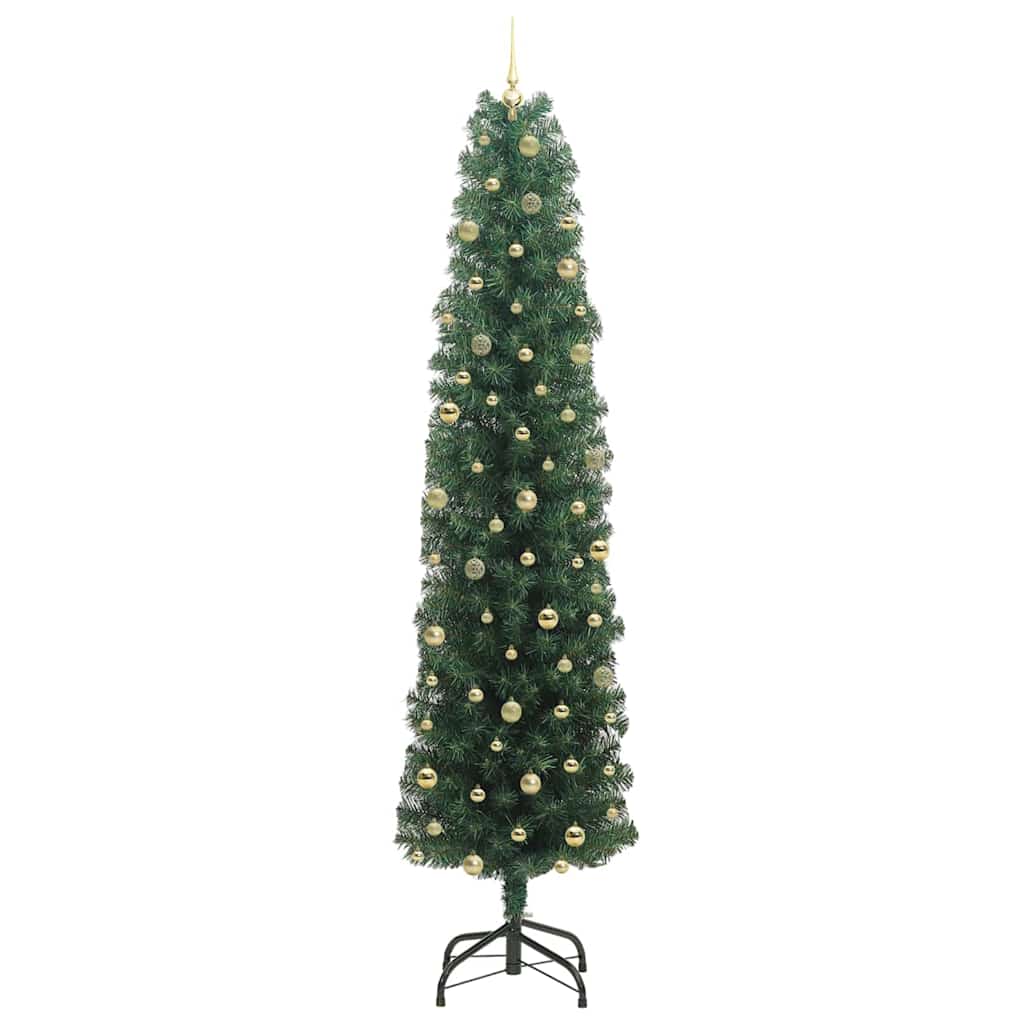 Kunstig juletre med 300 LED grønn 240 cm PVC og stål og plast