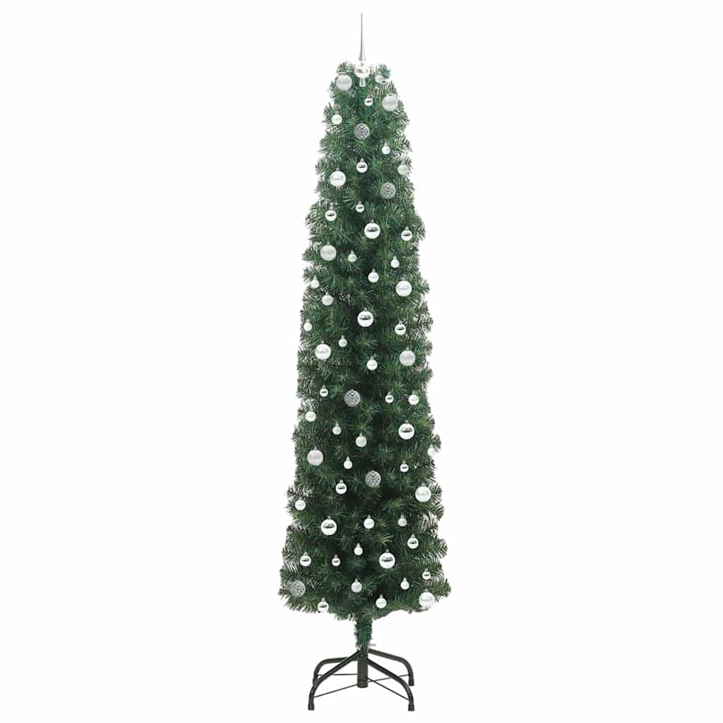 Kunstig juletre med 300 LED grønn 240 cm PVC og stål og plast