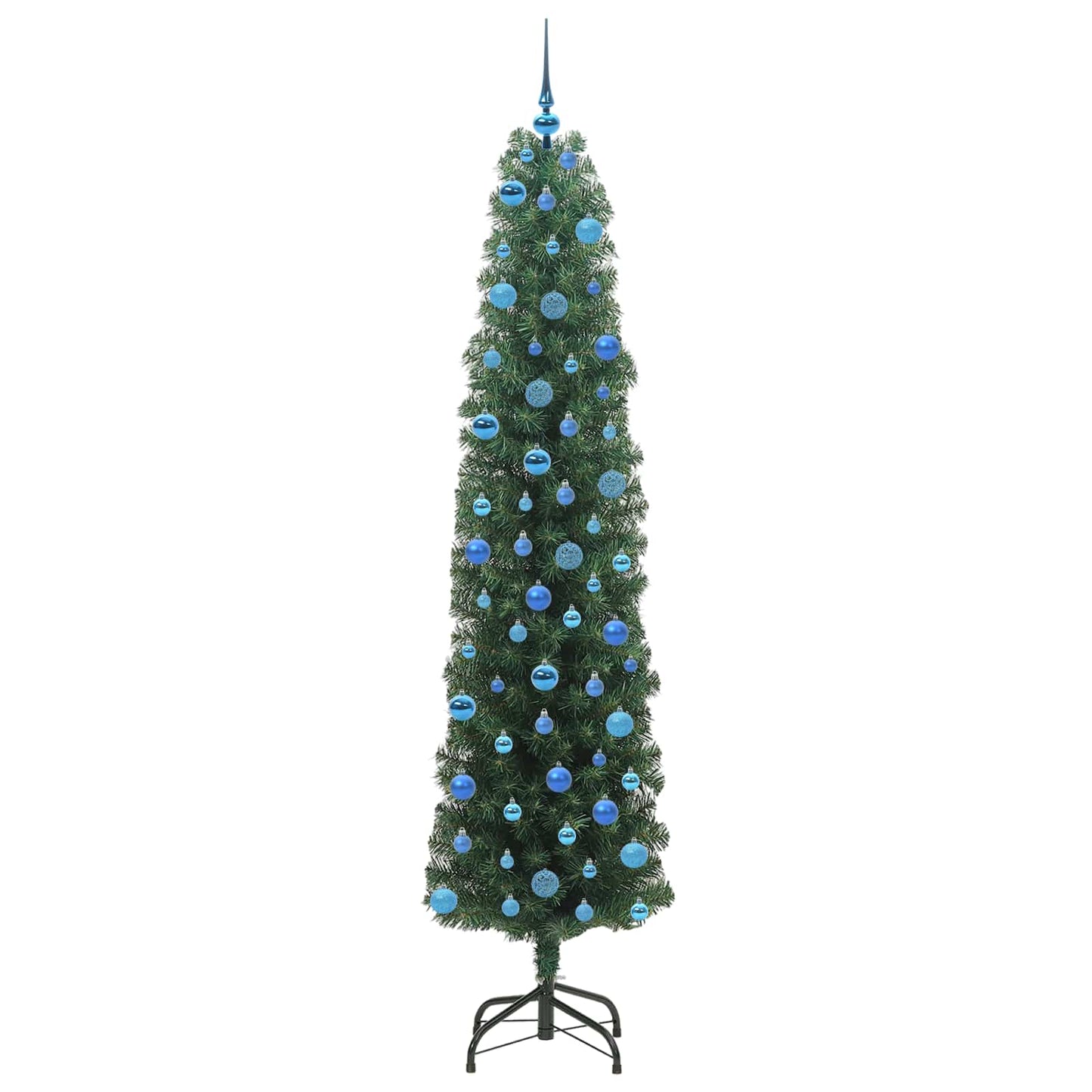 Kunstig juletre med 300 LED grønn 240 cm PVC og stål og plast vidaXL