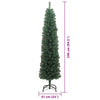 Kunstig juletre med 300 LED grønn 240 cm PVC og stål og plast