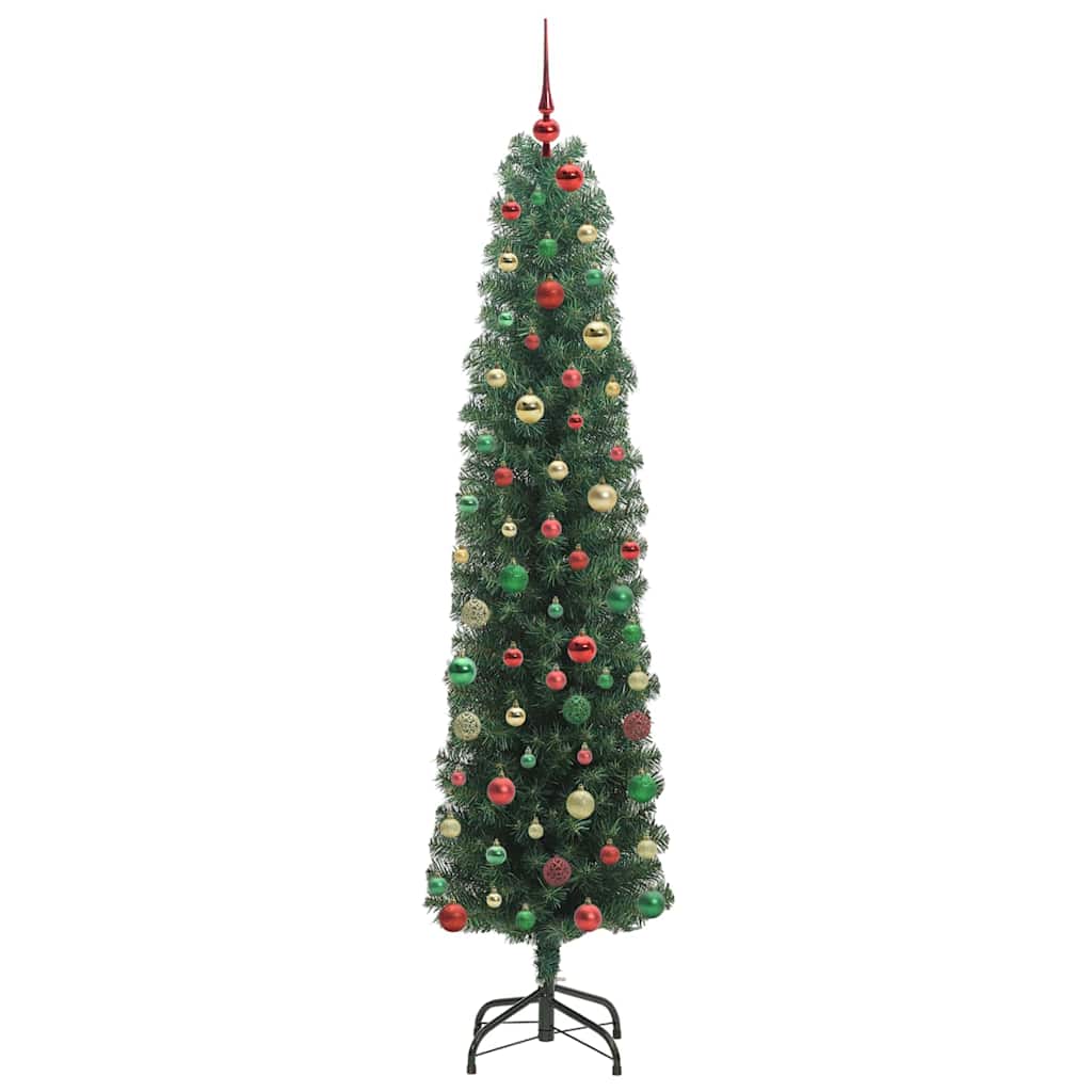 Kunstig juletre med 300 LED grønn 240 cm PVC og stål og plast