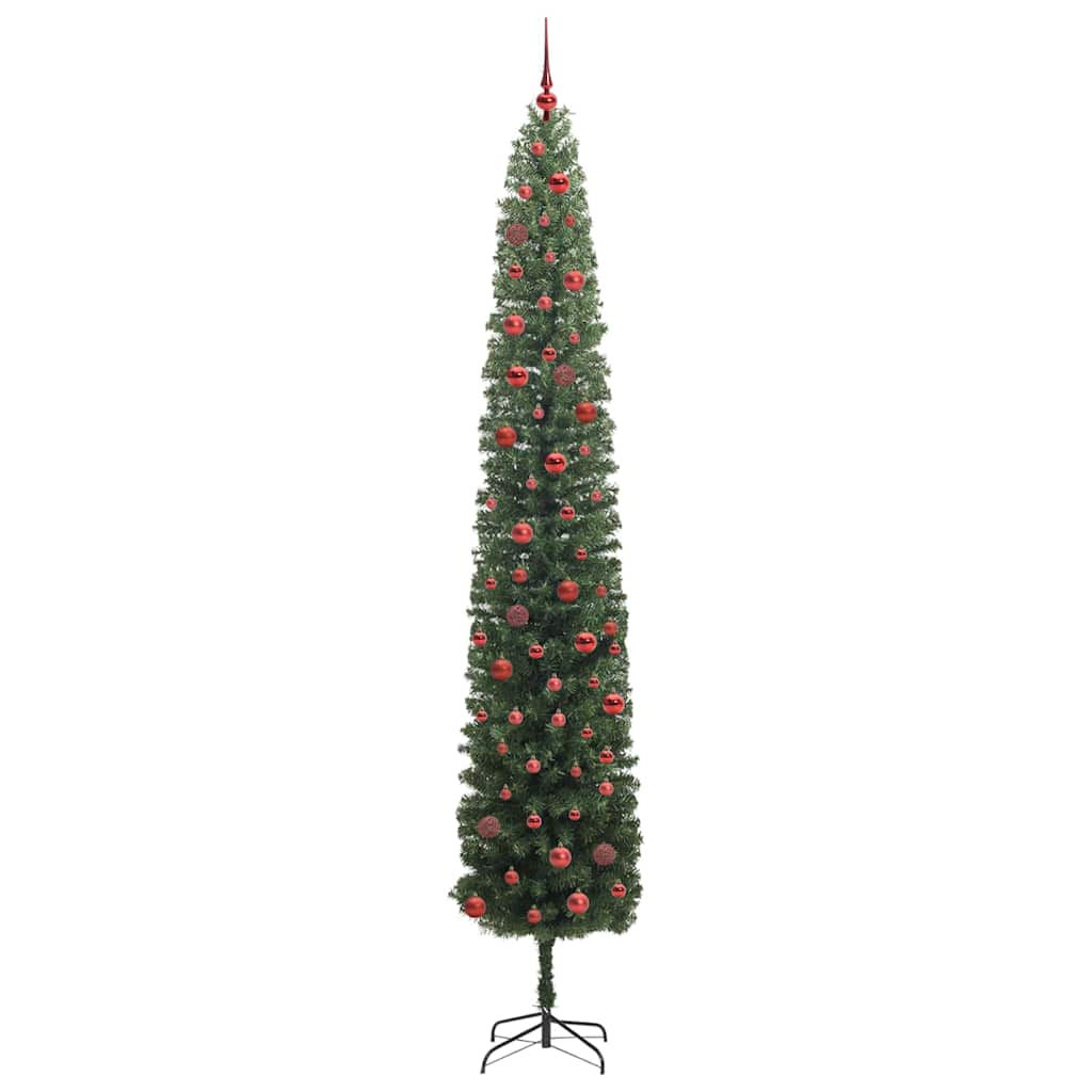 Kunstig juletre med 300 LED grønn 270 cm PVC og stål og plast