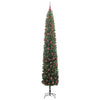 Kunstig juletre med 300 LED grønn 270 cm PVC og stål og plast