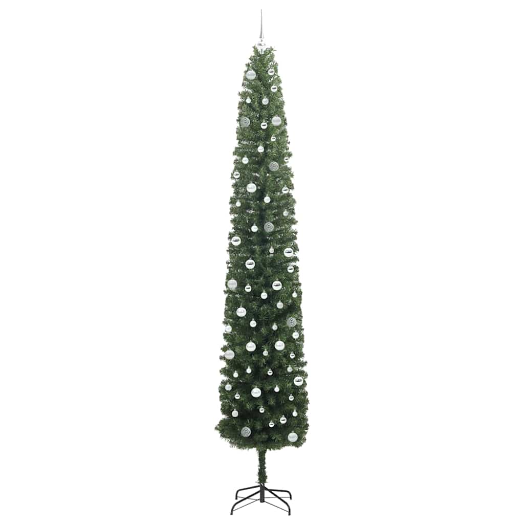 Kunstig juletre med 300 LED grønn 300 cm PVC og stål og plast
